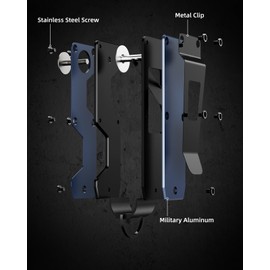 MINBERAND Key Organizer Compact Key Holder Metal Key Chain Minimalist key case key holder for keychain Secures 1-5 Keys