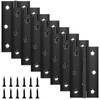 Yeepeo 8 Pcs Door Hinges 68mm × 38mm, Black Stainless