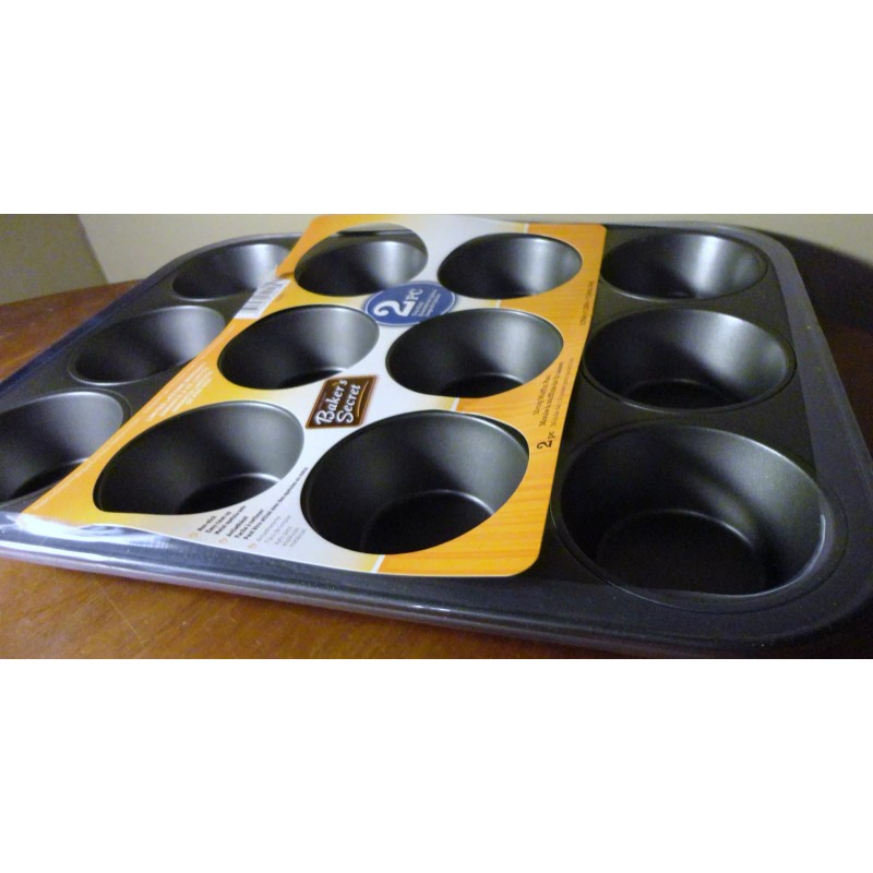 Chefmate BAKER'S SECRETE 2 PIECE NONSTICK TWIN PACK 12 CUP