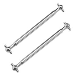 SG Store 2PCS RC Car Metal Rear Dog Bone Accessory Spare Parts Compatible with Hosim 4WD 9130 RC Cars Accessories 69.1x9.8mm Silver Metal Dog Bone Drive Shafts