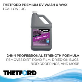 Thetford Premium RV Wash and Wax, Detergent and Wax for RVs / Boats / Trucks / Cars - 1 Gallon - Thetford 32517