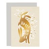 Old English Co. Happy Easter Rabbit Card - Fun Gold