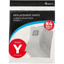 4 Pack Compatible Replacement Type Y Vacuum Dust Cleaner Bags Replacement to WindTunnel Upright Style Y, Z, YZ Paper Bags Replace Part 4010100Y, AH10040, 4010801Y