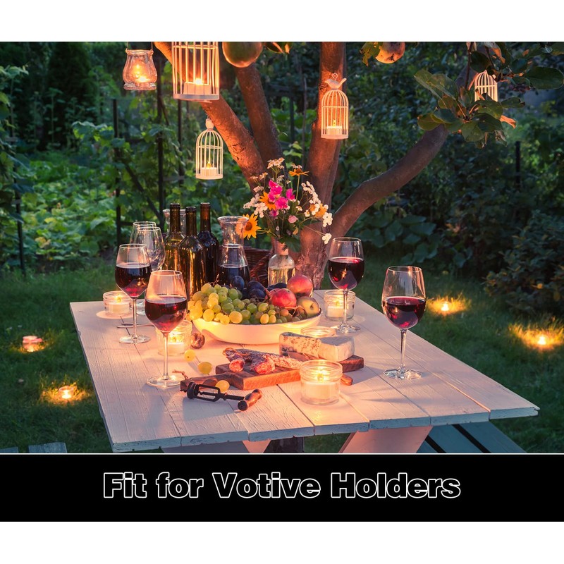 LED Tea Lights, 24 Pack Flickering Flameless Tea Lights, Warm