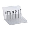 Carbide Burrs Set 1/8’’ Shank Diameter Double Cut Solid Tungsten
