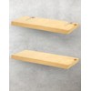 QWORK® Pack of 8 Invisible Shelf Brackets - 75 mm