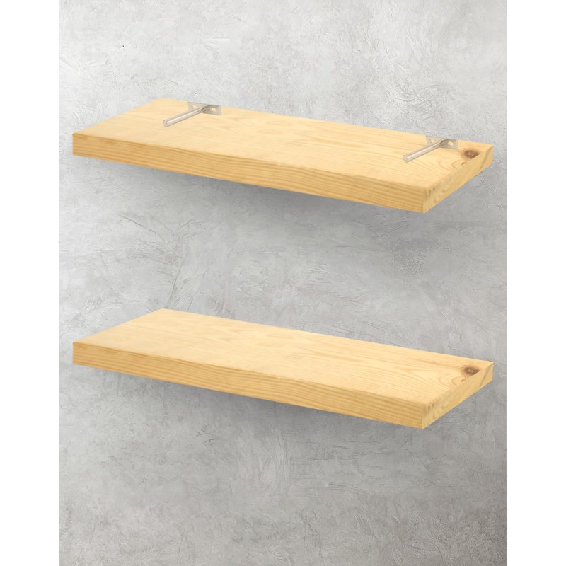 QWORK® Pack of 8 Invisible Shelf Brackets - 75 mm