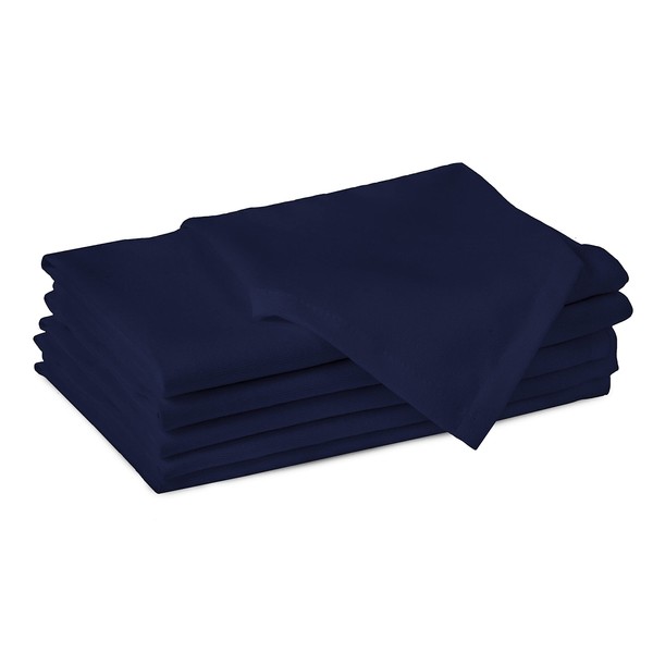 Encasa Homes Cloth Napkins 43x43 cm, 6 Pack Scotch Blue Dinner Napkins Washable and Reusable, Durable Cotton Napkins - Perfect for Weddings, Parties, Holiday, Family Dinners and Everyday Use