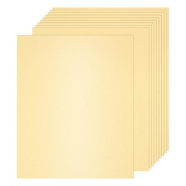 sourcing map 25 Pcs Shimmer Cardstock Paper, 8 x 11 Inch White Gold Shimmer Paper Sheets, Metallic Cardstock Paper for Art Supplies, Paper Crafting, DIY Crafts