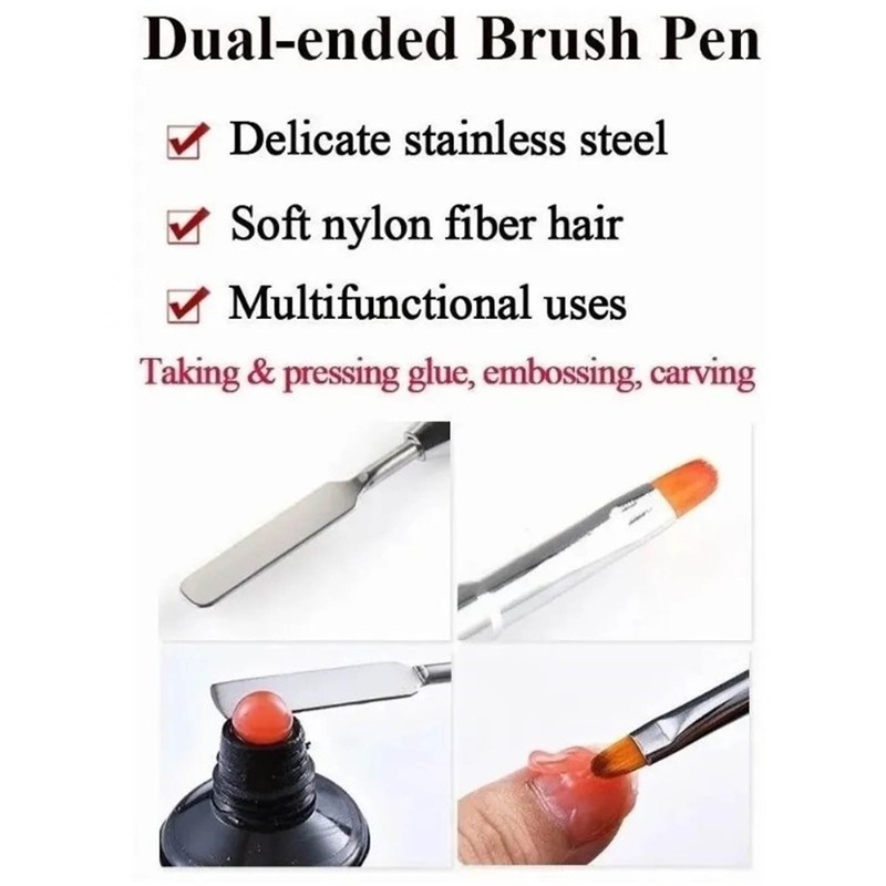 Nail Extension Gel Kit Beautiful Elegant Mild Glitter Decoration Poly