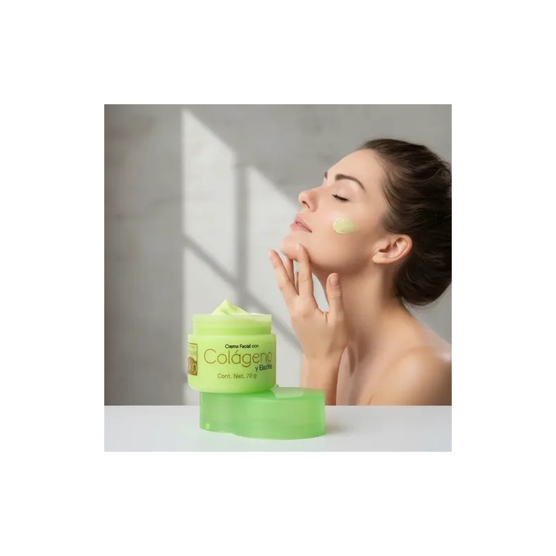 Crema Facial Con Colageno Y Elastina Natural Skin Arabela