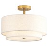 QHANTOMIZE 16" Semi Flush Mount Ceiling Light Fixture, 3-Light Black