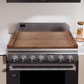 Sevenjungle Noodle Board Stove Cover, 29.5" x 22" Wood Stove Top Covers with Handles for Electric & Gas Stoves, Easy to Clean Dual Purpose Kitchen Organizer.