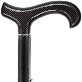 Royal RC Canes Folding Carbon Fiber Derby Walking Cane with Adjustable Carbon Fiber Shaft
