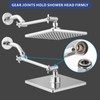 Voolan 11 Inch Shower Extension Arm with Lock Joints, Adjustable