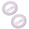 SULIUDAJI 2 Pieces Circle Protractor 360 Degree Protractor Ruler Math