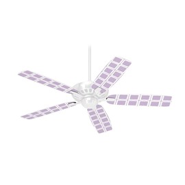 Squared Lavender - Ceiling Fan Skin Kit fits most 42 inch fans (FAN and BLADES SOLD SEPARATELY)
