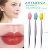 Lip Scrub Brush,Lip Scrubber Exfoliator,Double-Sided Silicone Lip Exfoliating Tool for
