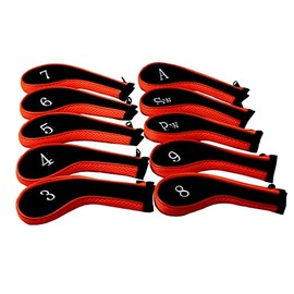 Neoprene Zipper Golf Club Iron Head Covers Iron Covers 10pcs/Set