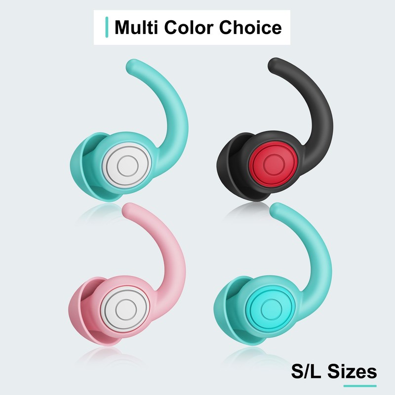 WUTAN Ear Plugs for Sleeping, 2 Pairs-Flexible and Comfortable Noise