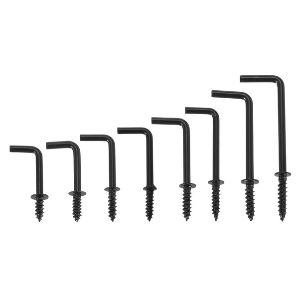 uxcell 150 Pcs L Shape Hooks, Right Angle Hooks Carbon