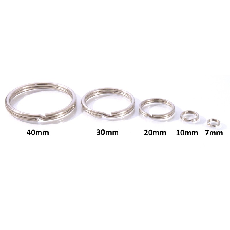 Key Ring 40mm Hardened Nickel-Plated Pack of 25
