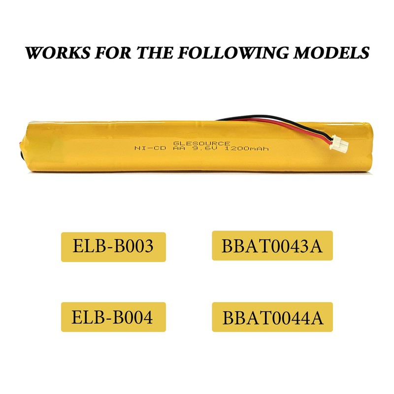 XUNTU BBAT0043A Ni-Cd 9.6V 1200mAh Emergency Light Battery Compatible for