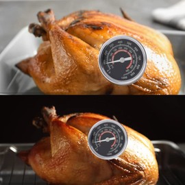 Stainless Steel Oven Thermometer, 0-1000℉/0-500℃ Kitchen Cooking Food Meat Thermometer, Widely Used in Food, Petroleum, Chemistry, etc.