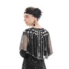 Wevmris 1920s Flapper Accessories for Woman,Sequined Shawl Wraps Feather Headpiece