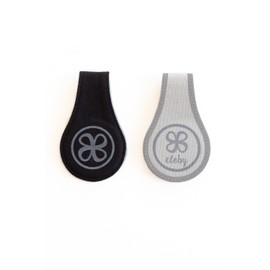 Cloby CBY-CRF1-BLA Magnetic Clips Set of 2 Reflective Canvas Black/Grey