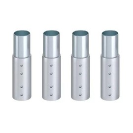 Express KitchQuip 6" Adjustable Metal Table Leg Extensions [4 Pack] – Heavy Duty Threaded Leg Risers for Stainless Steel Prep Tables, Workbenches & Utility Stations