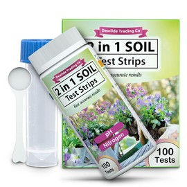 PH and Nitrogen Soil Test Kit with Test Tube - 100 Test Included - Professional Testing Kit for Home Garden Lawn Yard Grass