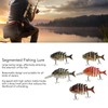 Segmented Fishing Lure Hard 6 Sections with High Carbon Treble