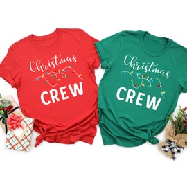 Christmas Crew Shirt, Family Christmas T-Shirt, Funny Xmas Unisex Outfits Red