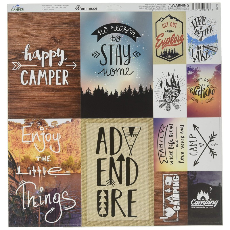 Reminisce (REMBC) Happy Camper Scrapbook Collection Kit, Multi Color Palette