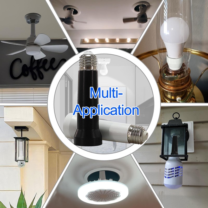 Light Socket Extender, E26/E27 Socket Extension Adapter, 5.31 inch Light