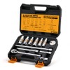 12-Piece 3/8" Drive Spark Plug Socket Set with Ratchet Handle,