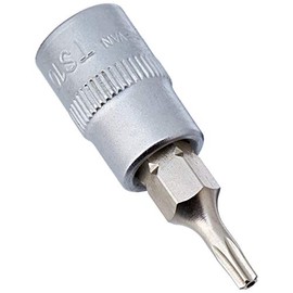 KS Tools 911.1701 1/4 Inch Bit Socket, Five-Star with Face Hole, TS10, from 911.4500