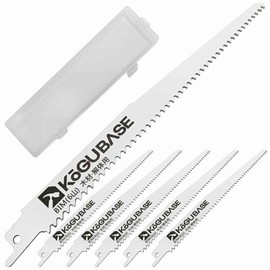 KōGU BASE Reciprocating Saw Replacement Blades, Saver Saw Blade, Bimetal, For Demolition, 8.9 inches (225 mm), 6 Mounts, 1.4 Ton, Thick Blades, For Wood, Nails, Stainless Steel, Non-Ferrous Metals, 6