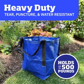 DURASACK Heavy Duty Storage Tote Bag 22-Gallon Rugged Woven Polypropylene Moving Bag, Reusable Self-Standing Design, Holds up to 500 Pounds, Pack of 4, Blue