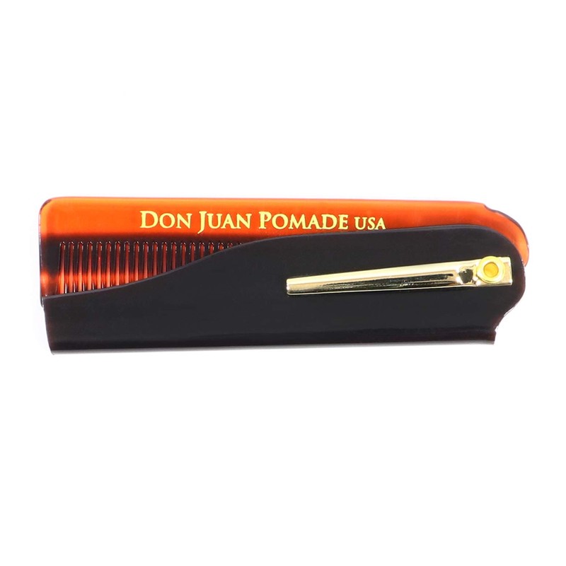 Don Juan Tortoise Folding Pocket Comb