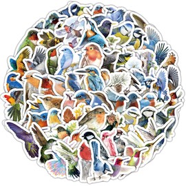 100PCS Small Size Cute Bird Stickers for Teens, Aesthetic Cute Bird Decals, Waterproof Vinyl Funny Animal Pet Stickers for Laptops Phones Guitars Skateboards