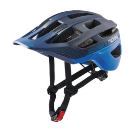 Cratoni Helmets AllRace Bicycle Helmet, Black/Blue, M-L 56-61