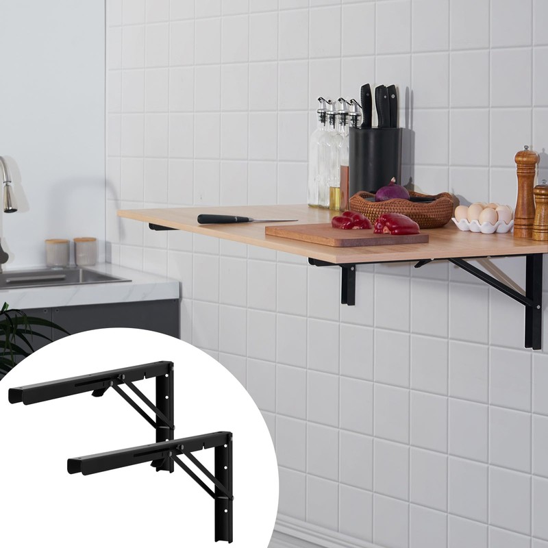 VEVOR Folding Shelf Brackets, 24" Heavy Duty Shelf Brackets, Brackets