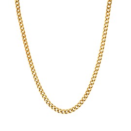 4.5mm Chain Necklace for Men Stainless Steel Cuban Link Chain Necklace Gold 18/20/22/24 Inch (A: 18 inch gold)