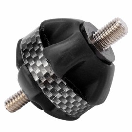 Rubber Bow Shock Absorbing Ball Portable Compound and Recurve Bow Silencer Damper for Hunting Archery Training Black