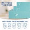 Eiayeebil 2 Inch Memory Foam Mattress Topper Twin, Mattress Pad
