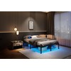 UOMEUR Queen Bed Frame with LED Lights Metal Bed Frame