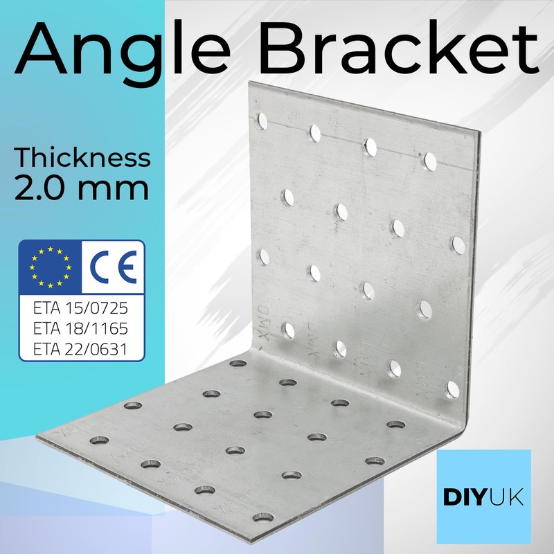SS8® Angle Brackets 60x60x100mm (4pcs) Corner Bracket Metal L Plate