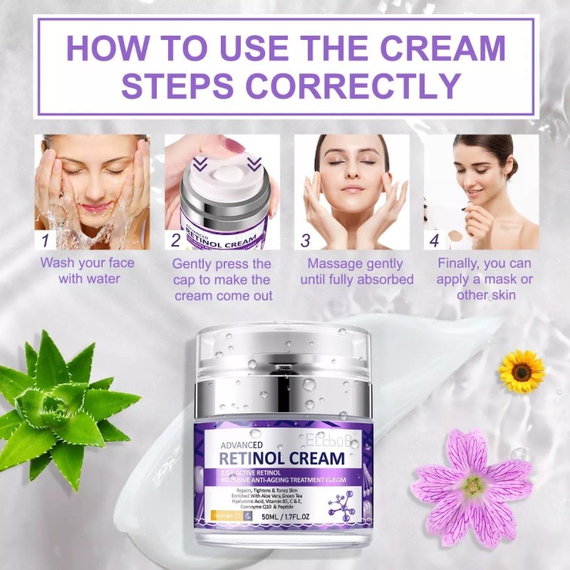 Elbbub Crema Antiarrugas Retinol 2.5% Té Verde Aloe Vera Rejuvenece